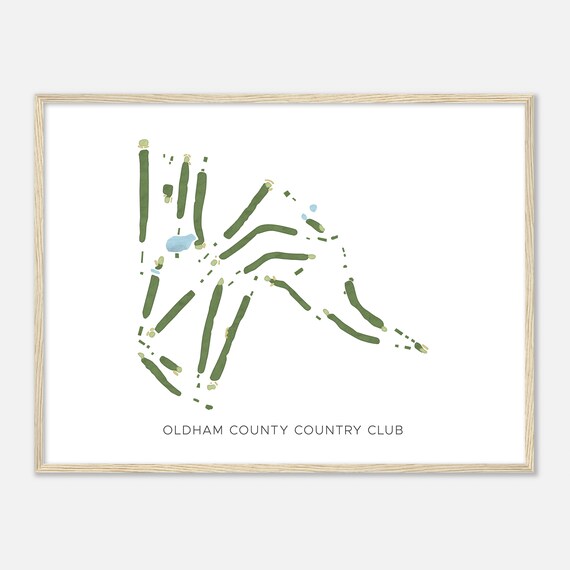 Oldham County Country Club Modern Watercolor Golf Map Poster