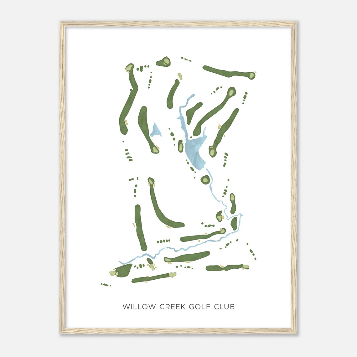 Willow Creek Golf Club Tennessee Modern Watercolor Golf Poster - Image 2