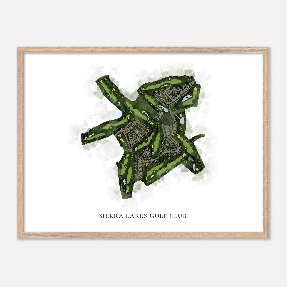 Sierra Lakes Golf Club Fontana California Classic Watercolor Poster
