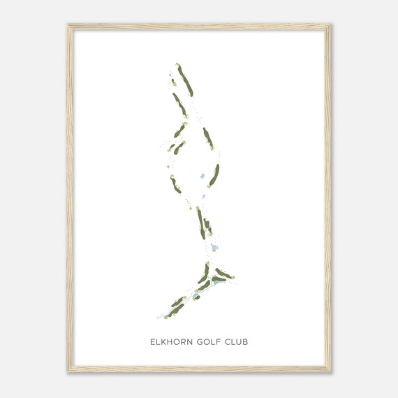 Elkhorn Golf Club Idaho Modern Watercolor Map Golfer Gift Golf Wall Art Golf Poster Print Course Layout