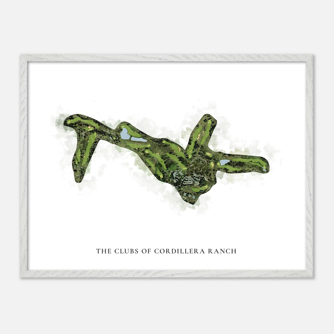 The Clubs of Cordillera Ranch Classic Watercolor Course Map Poster - Image 4