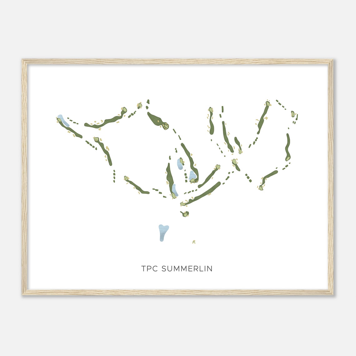TPC Summerlin Modern Minimalist Golf Course Map Golfer Gift Poster - Image 2