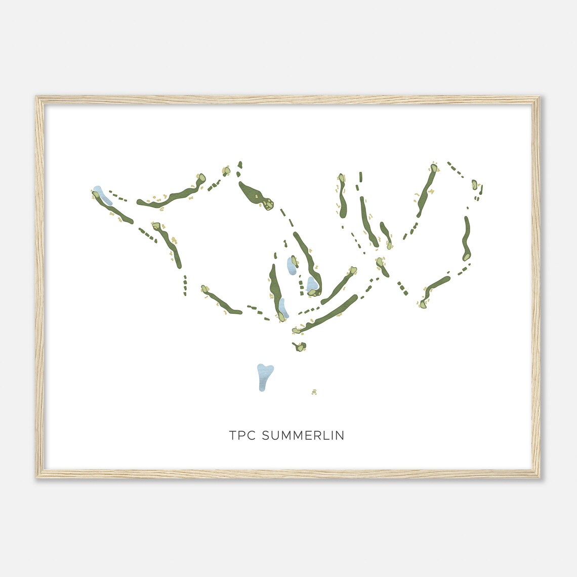 Tpc Summerlin Nevada Modern Watercolor Map Golfer Gift Golf Wall Art Golf Poster Print Course Layout - Image 2
