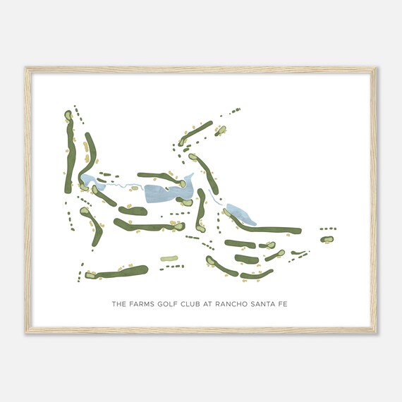 The Farms Golf Club Modern Watercolor Golf Course Map Golfer Gift Poster