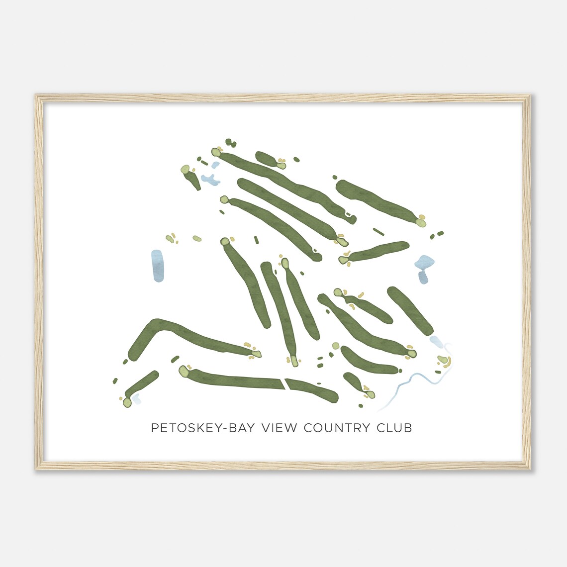 Petoskey Bay View Country Club Michigan Modern Watercolor Poster