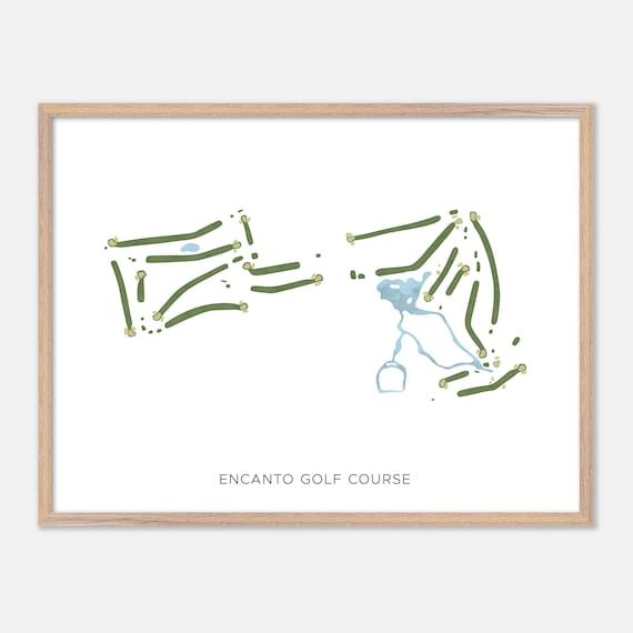 Encanto Golf Course Phoenix Arizona Watercolor Course Map Poster