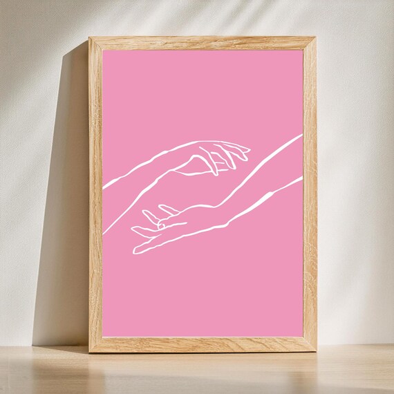 Preppy Pink Wall Print Art Girl Bedroom Decor Trendy Girly Prints