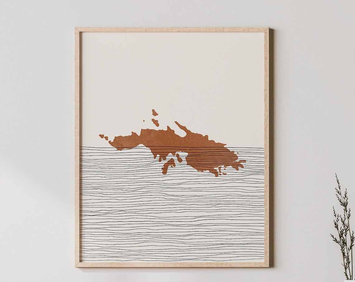 Saint Thomas Boho Travel Poster, US Virgin Islands