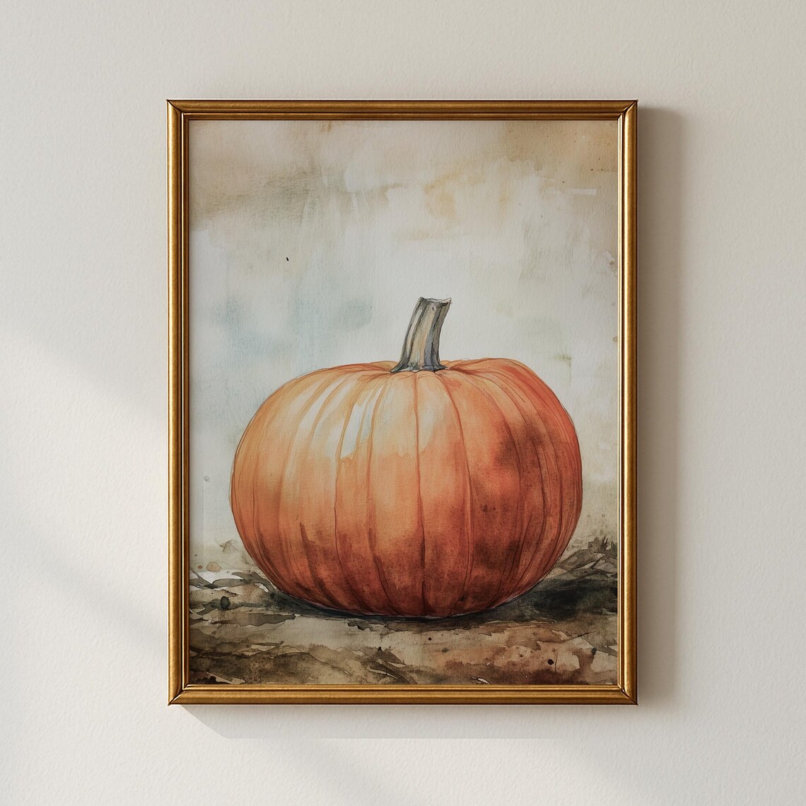 Fall Pumpkin Print Holiday Wall Art Nursery Collected Prints Cpp710