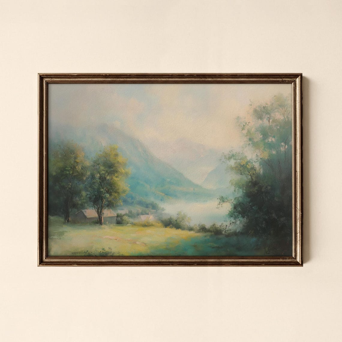 Vintage Mountain Landscape Print Living Room Decor Collected Prints Cpl439