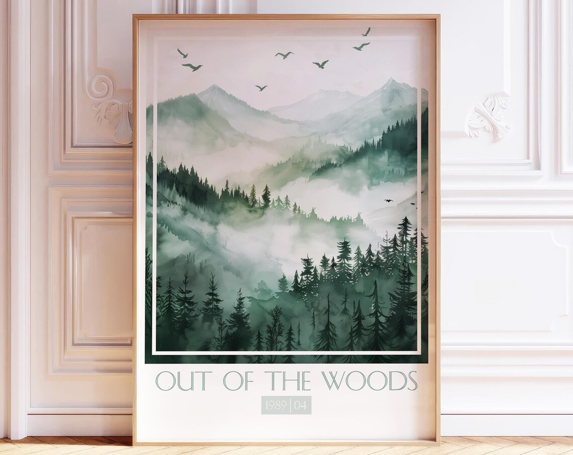 Out Of The Woods Watercolor Music Poster Print