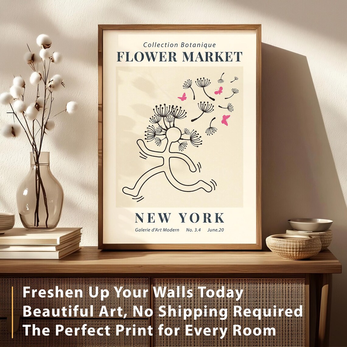 New York Flower Market Botanical Dancing Dandelion Museum Exhibition Poster - Image 8