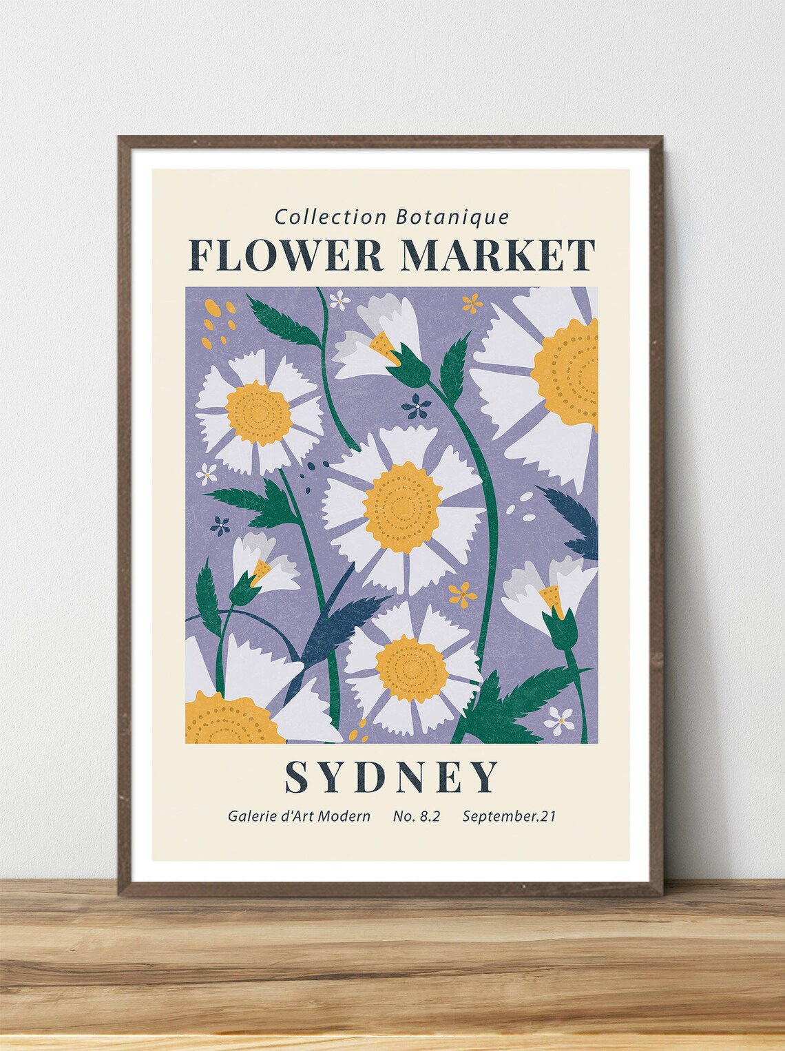 Sydney Flower Market Vintage Daisy Botanical Floral Art Poster - Image 2