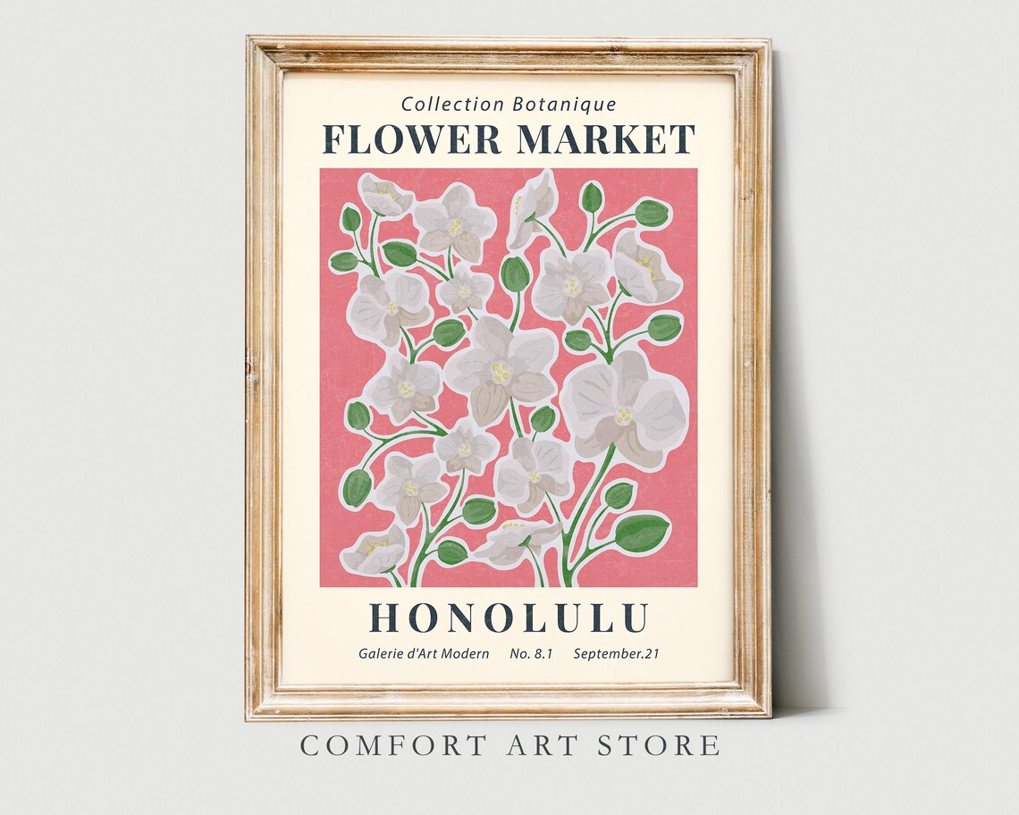 Flower Market Print Wall Art Spring Flowers Poster Floral Art Botanical Art Gallery Museum Exhibition Poster Flower Market Poster - Image 3
