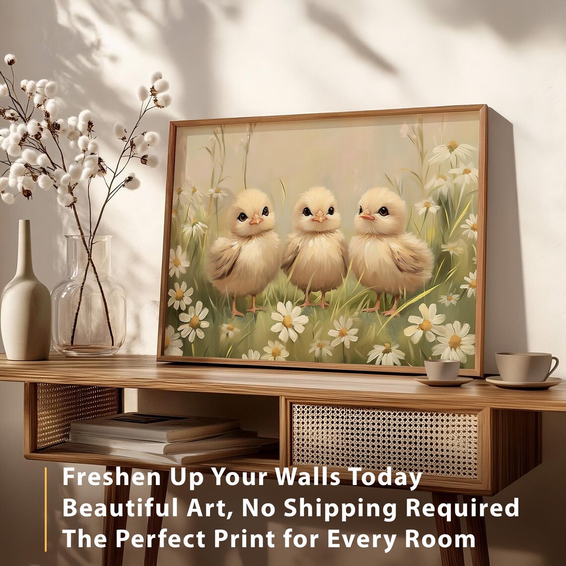 Easter Baby Chicks Art Print, Cute Nursery Decor - Image 3