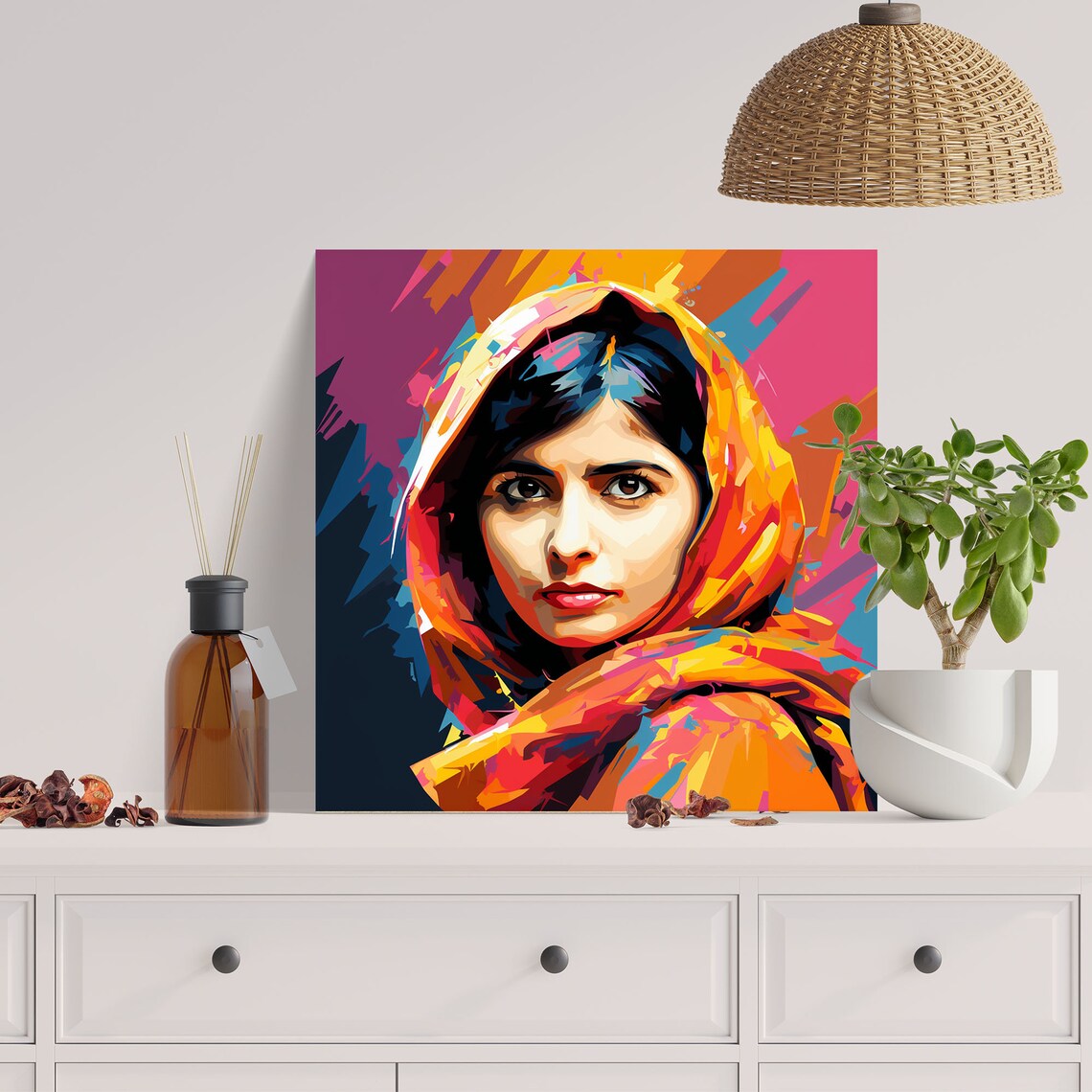 Malala Yousafzai Art Print, Girl Power Portrait - Image 2