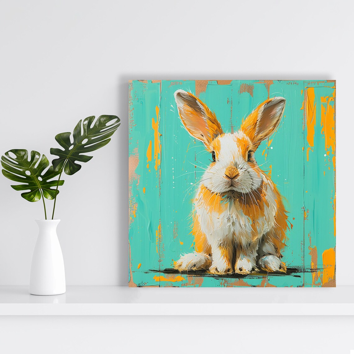 Whimsical Hare Art Print, Modern Nursery Decor - Image 2