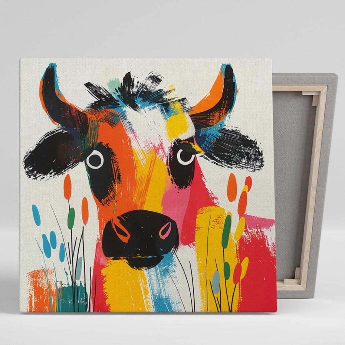 Cow Art Print, Whimsical Modern Farmhouse Decor
