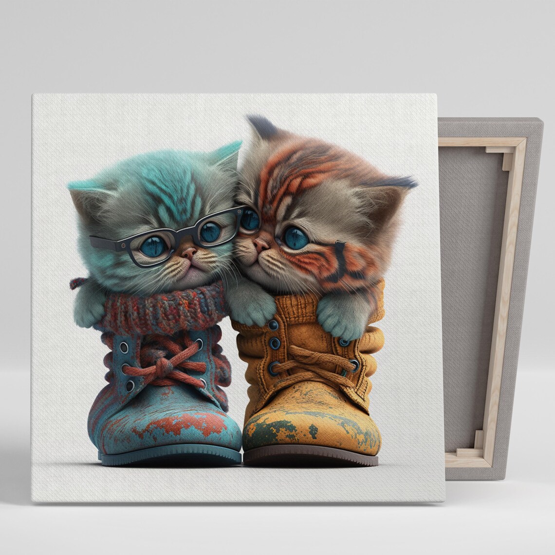 Cute Cat Valentine's Day Art Print for Cat Lovers