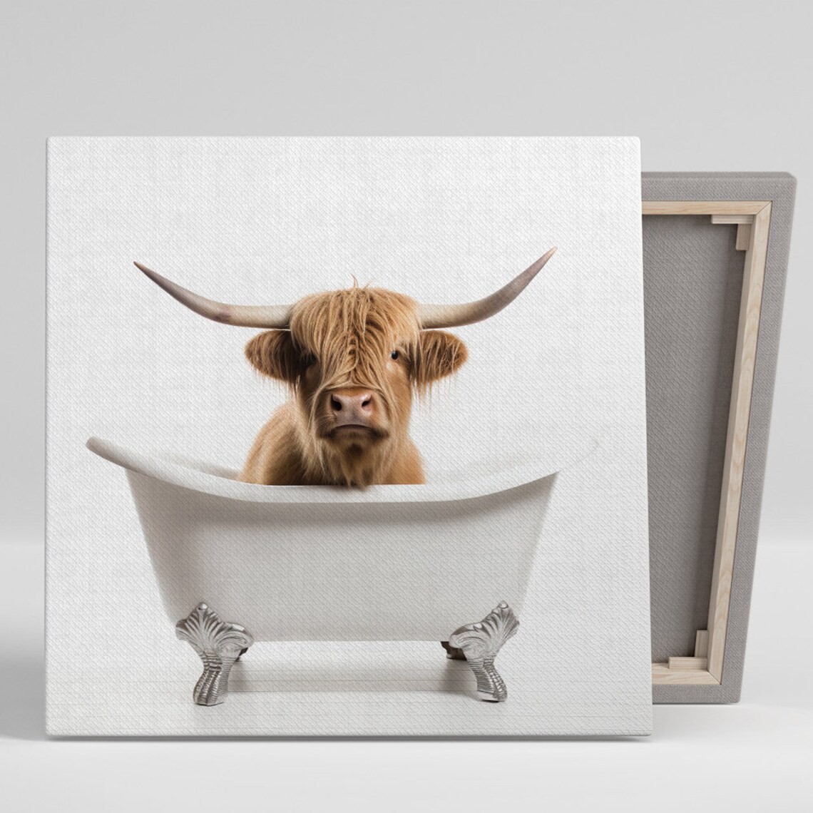 Highland Cow Whimsical Rustic Decor Art Print