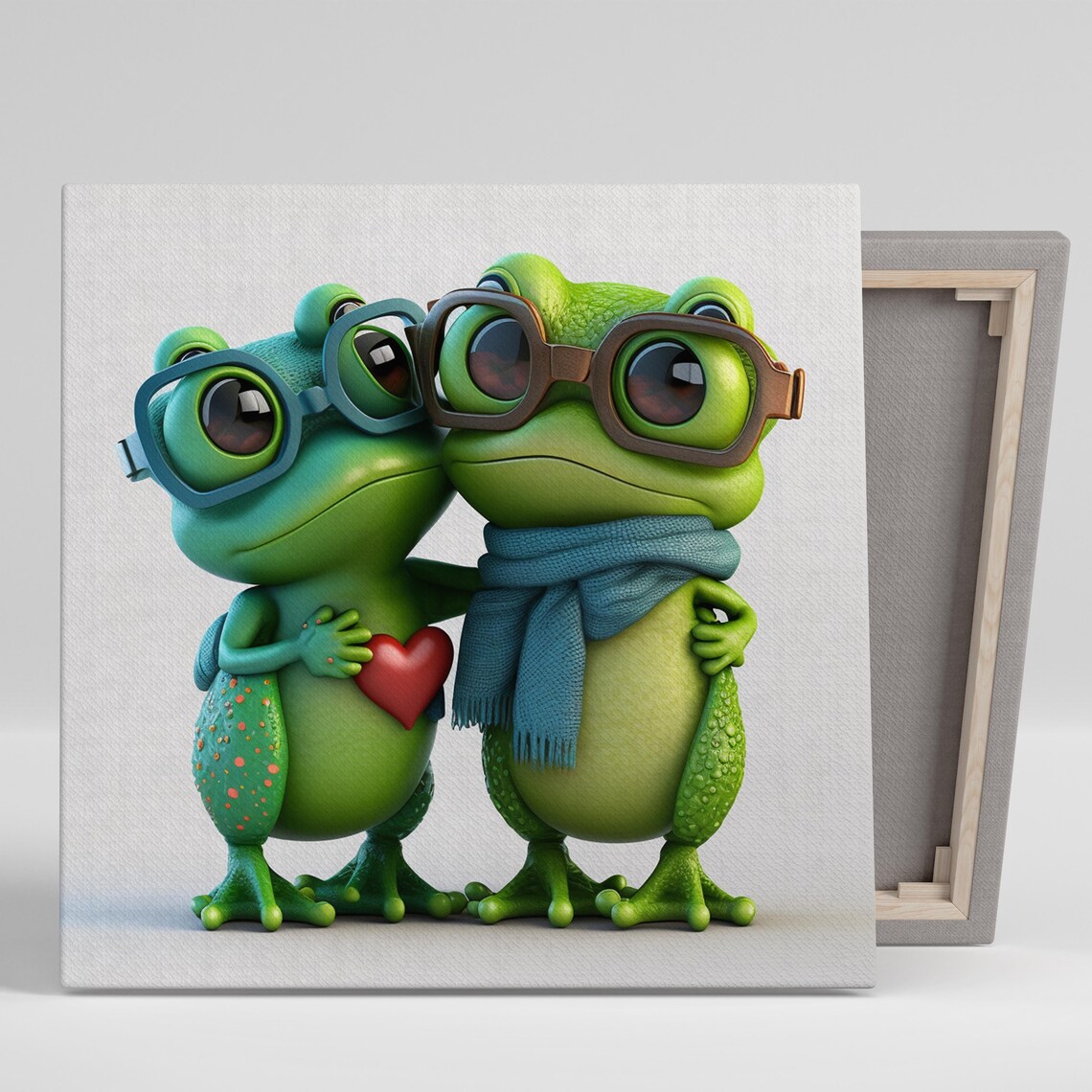 Frog Valentines Love Art Print, Couple Wall Decor