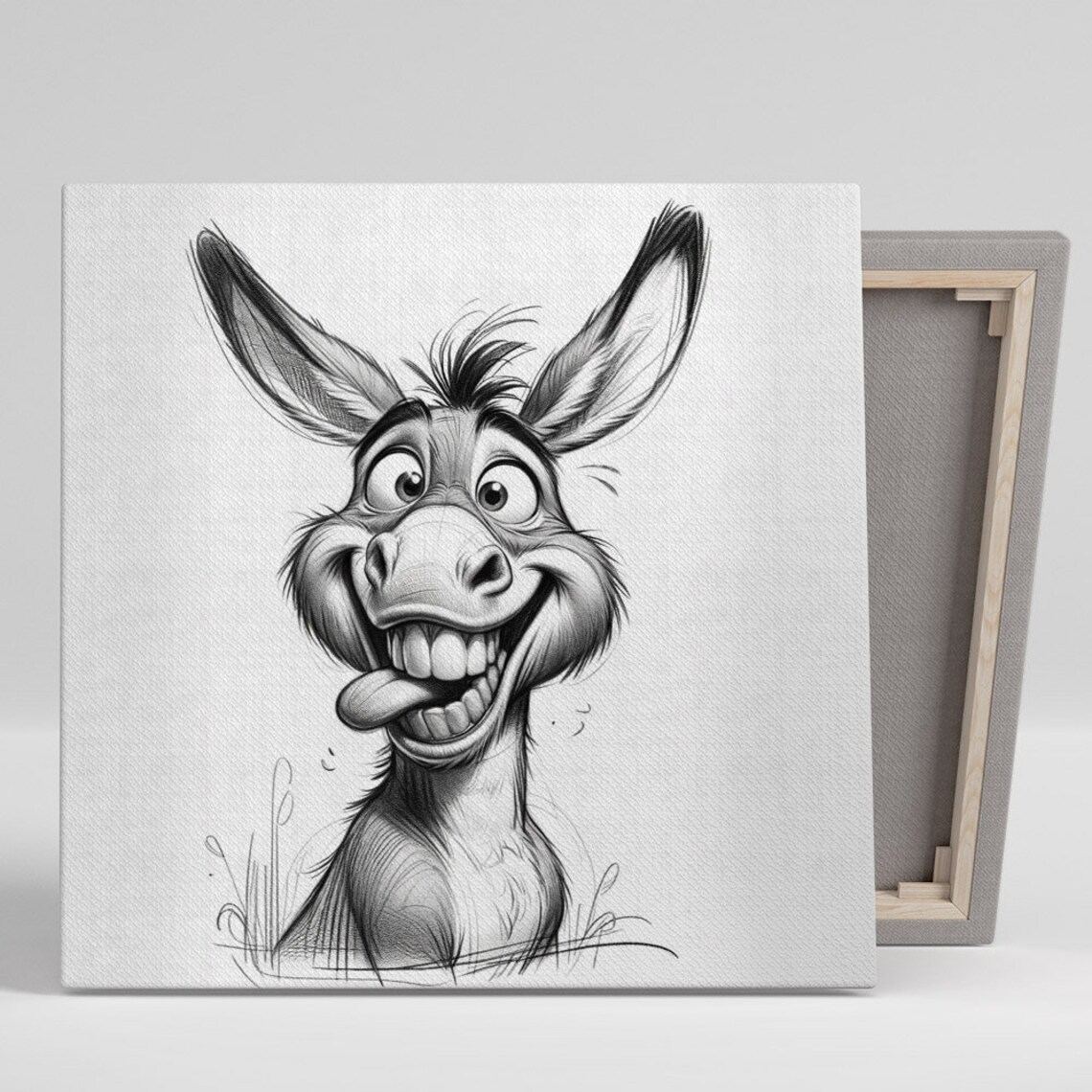Funny Donkey Bathroom Wall Art Decor Poster Print