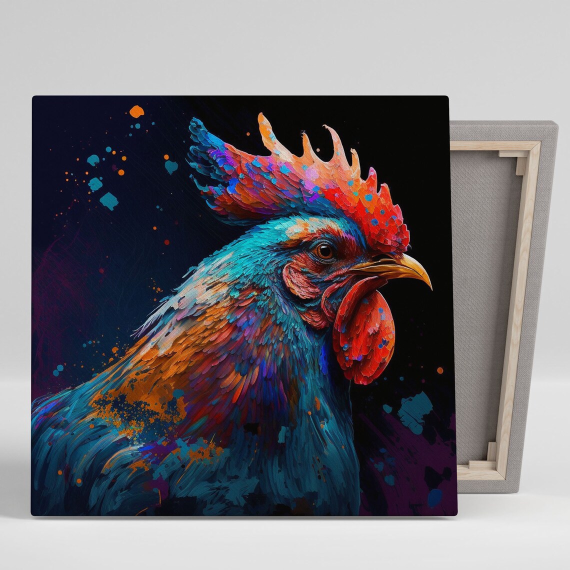 Rooster Wall Art Poster, Home and Animal Decor