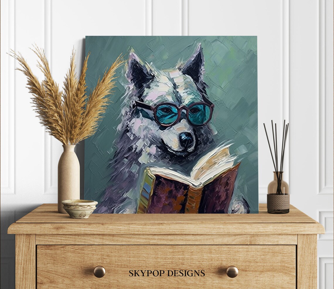 Fox With Glasses Art Print, Modern Animal Wall Decor - Image 2