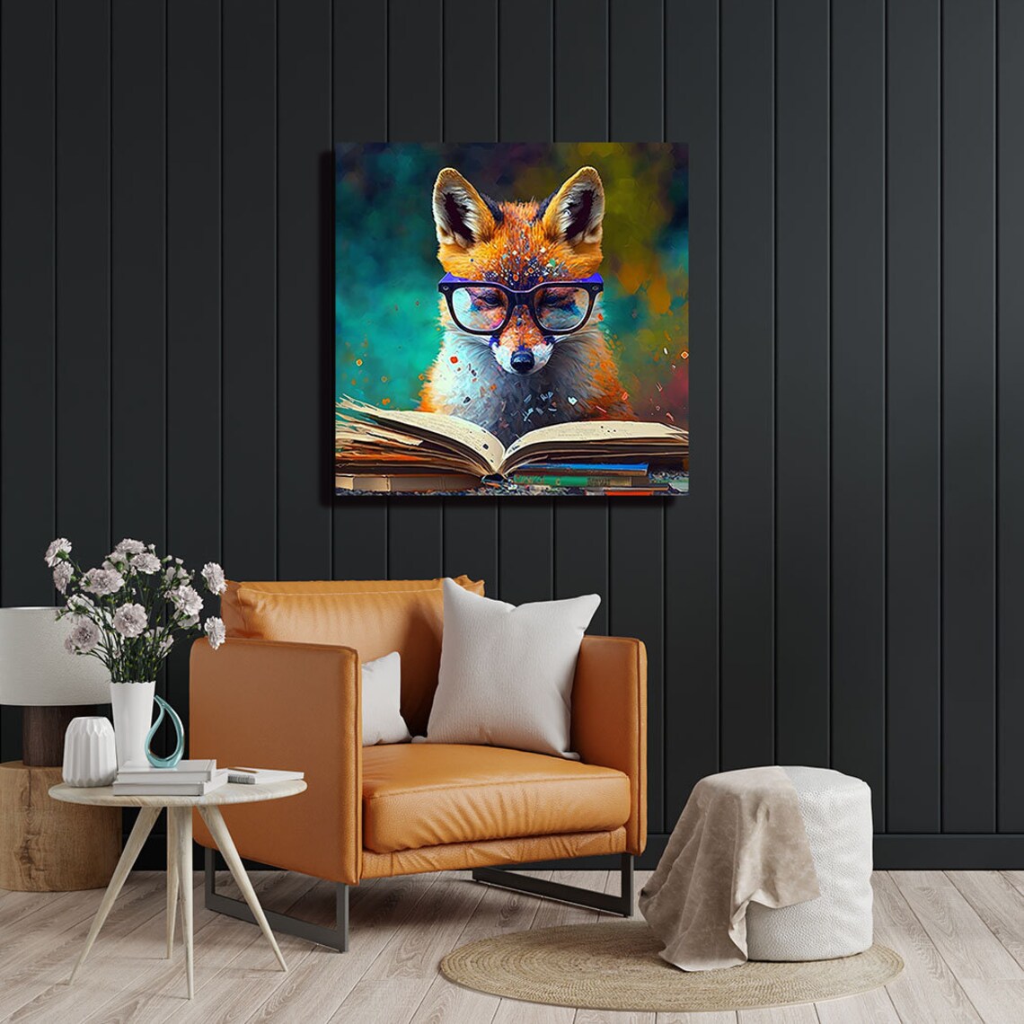 Fox With Glasses Wall Art Print, Modern Decor - Image 2