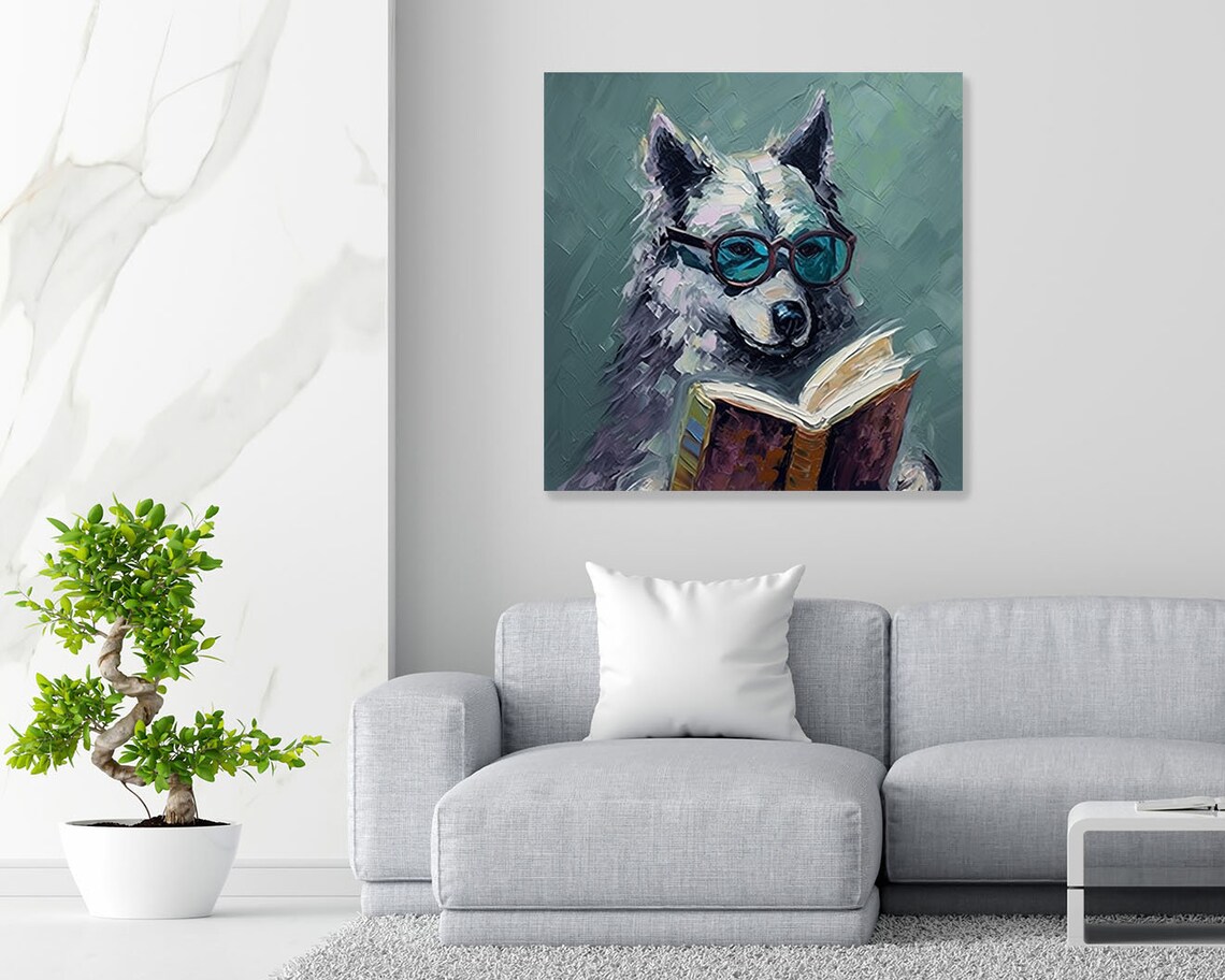 Fox With Glasses Art Print, Modern Animal Wall Decor - Image 4