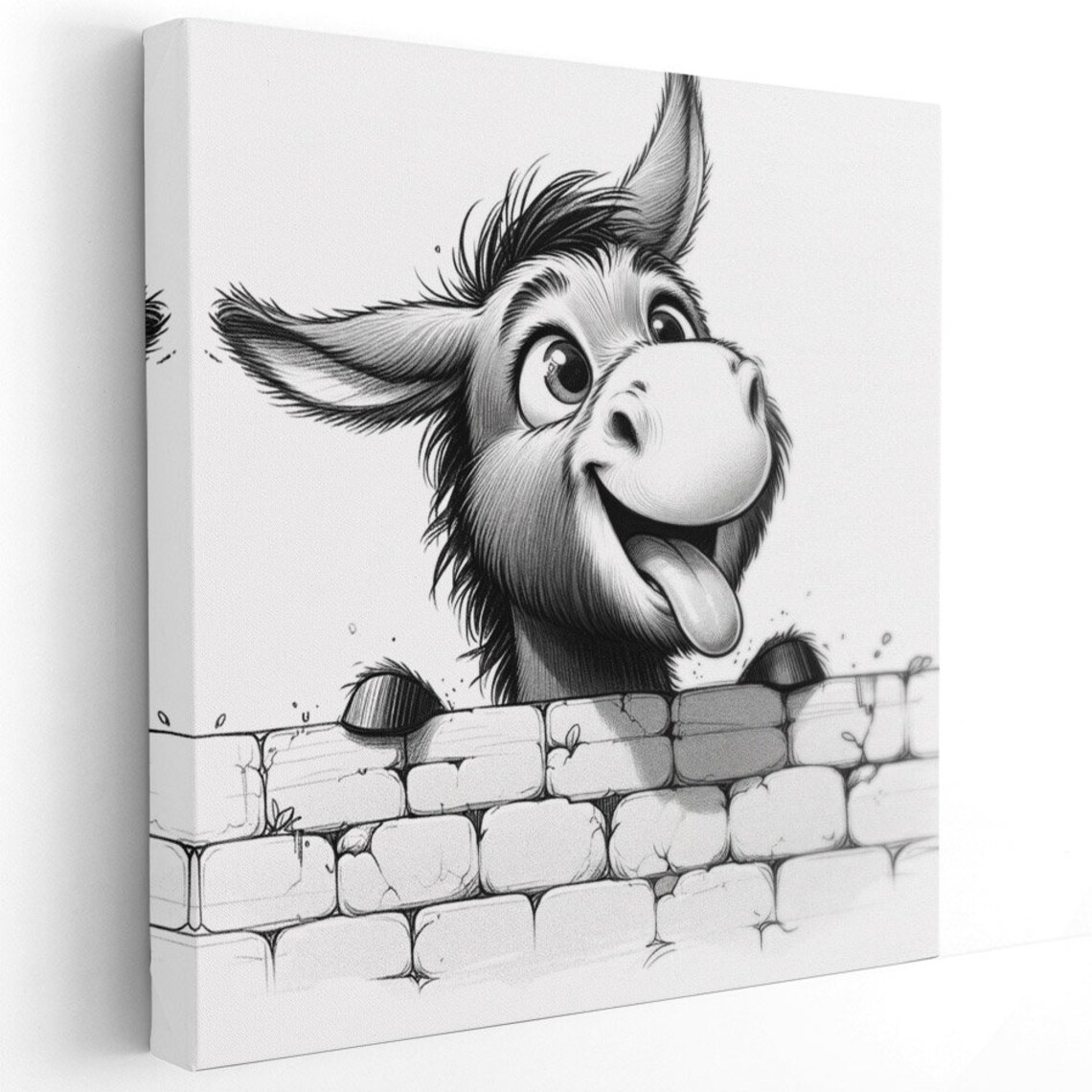 Funny Donkey Bathroom Decor Animal Wall Art Print - Image 3