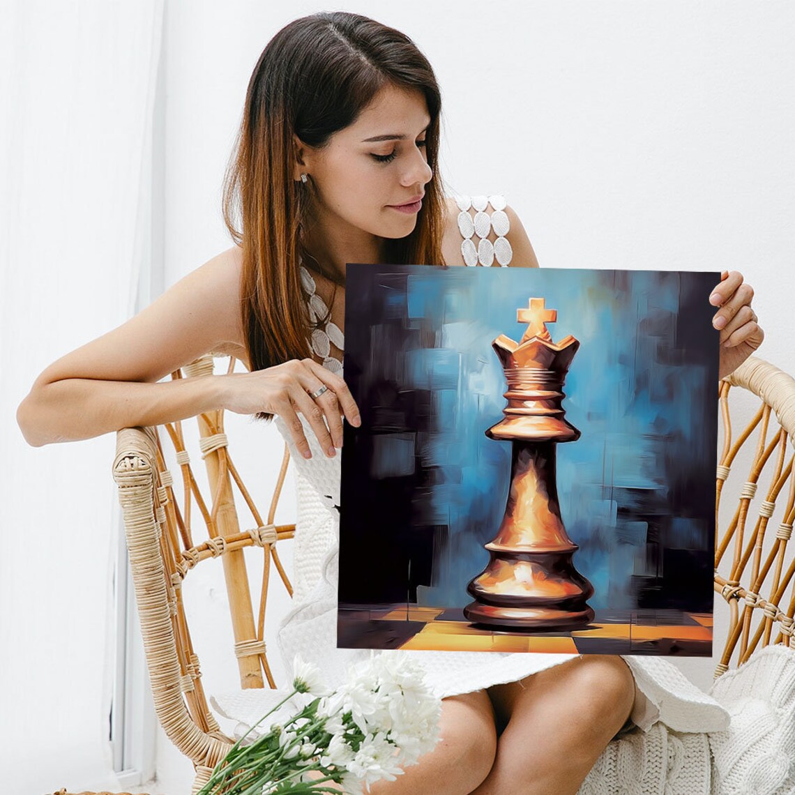 Abstract Chess Art, Contemporary Game Decor Poster - Image 3