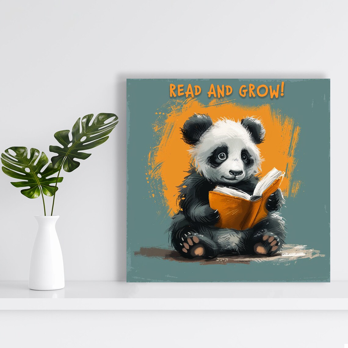 Panda Literary Inspiration, Whimsical Art Print - Image 2