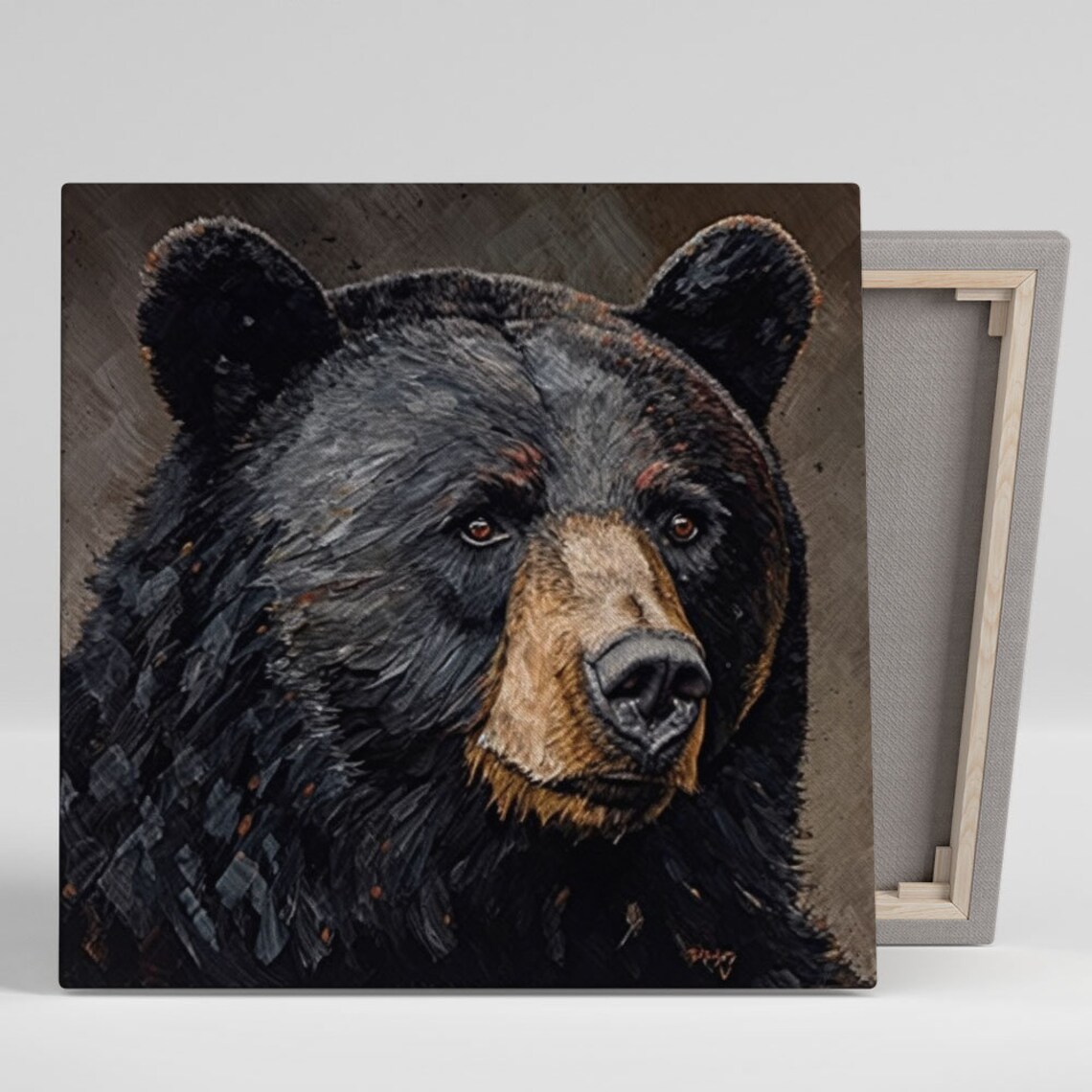 Black Bear Wildlife Art Print, Living Room Decor