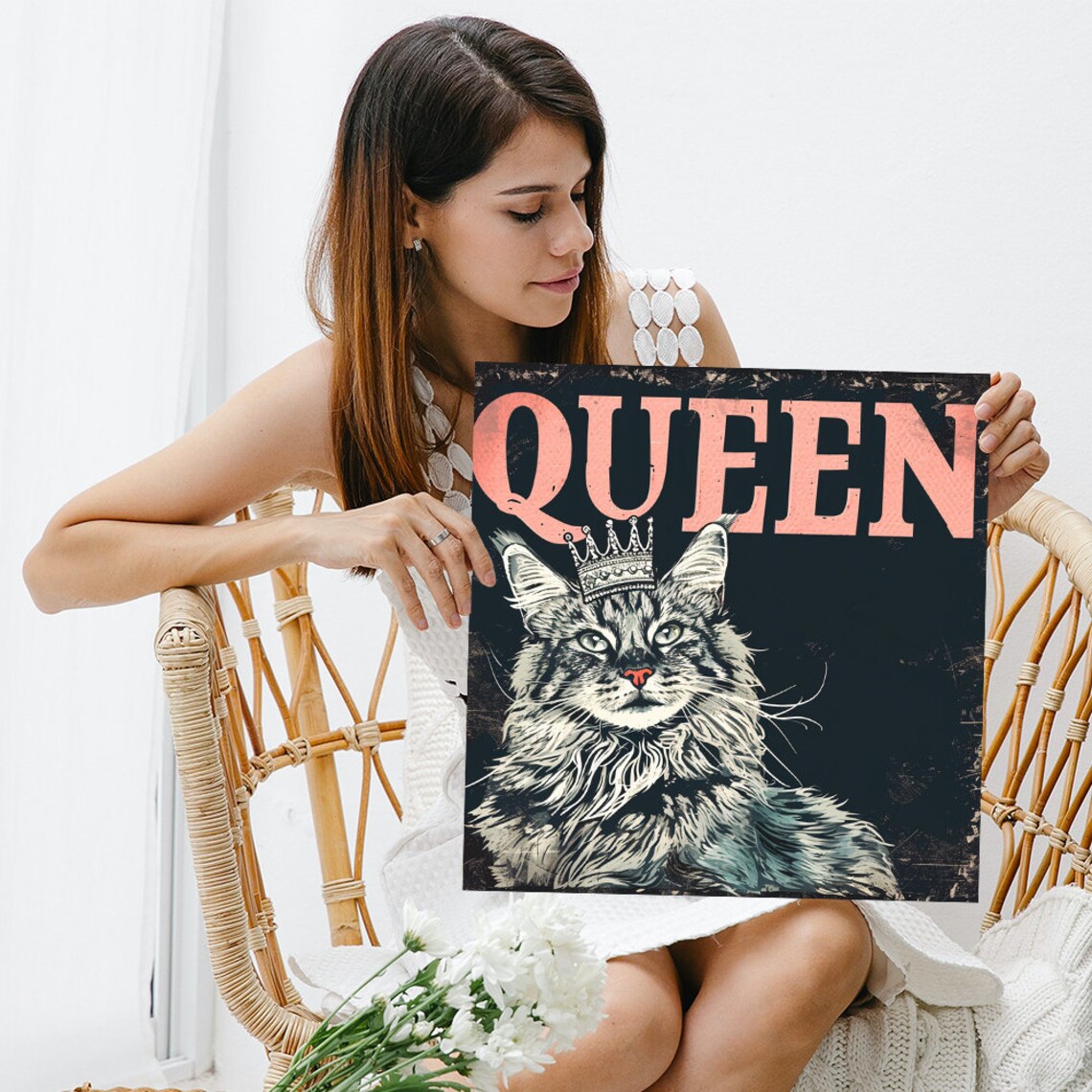 Royal Cat Majesty, Vintage Glam Wall Art Print - Image 3