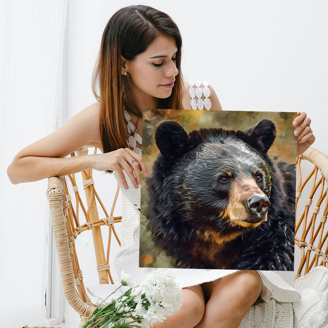 Black Bear Wall Art Print, Living Room and Kids Decor - Image 5