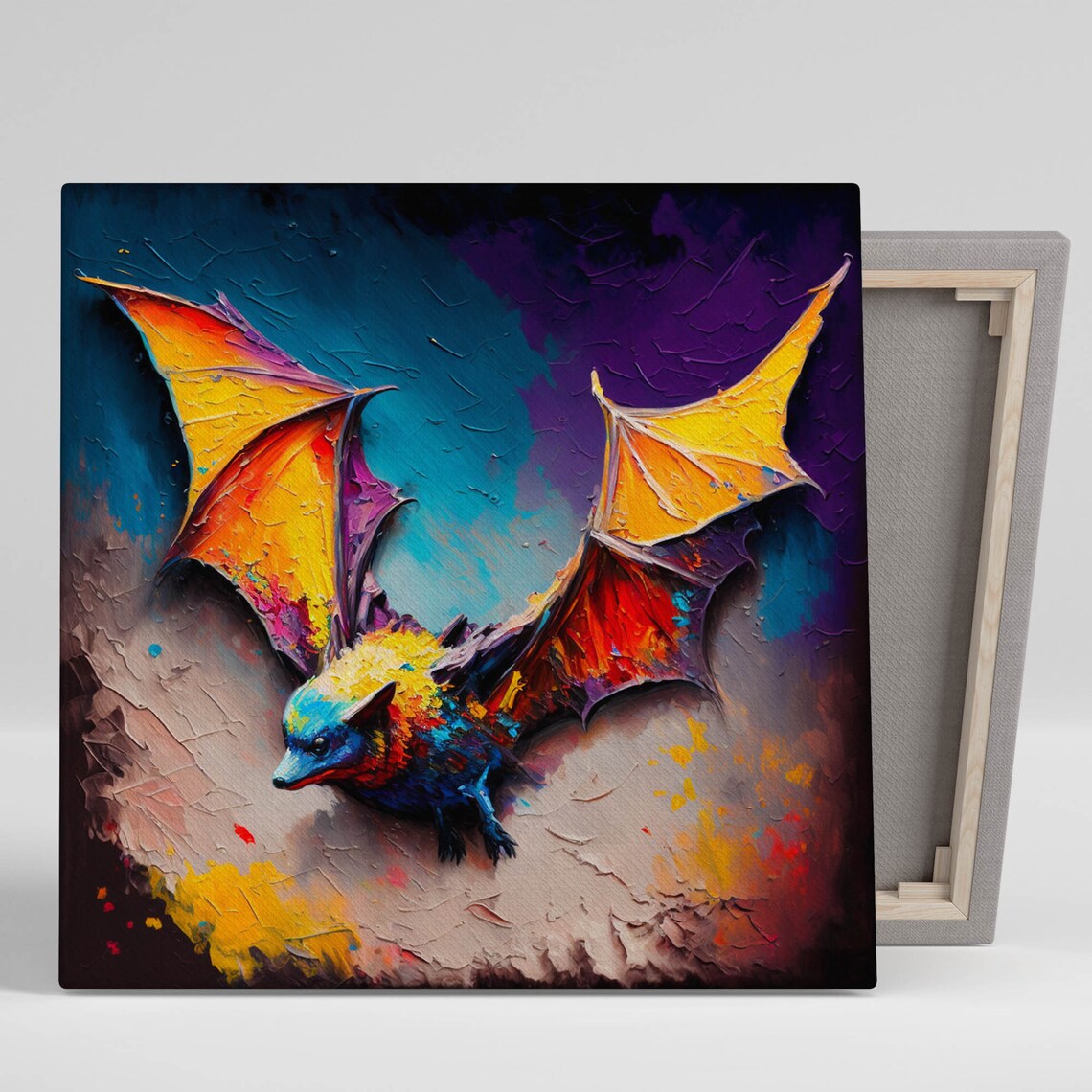 Bat Wall Art Print, Abstract Modern Home Decor