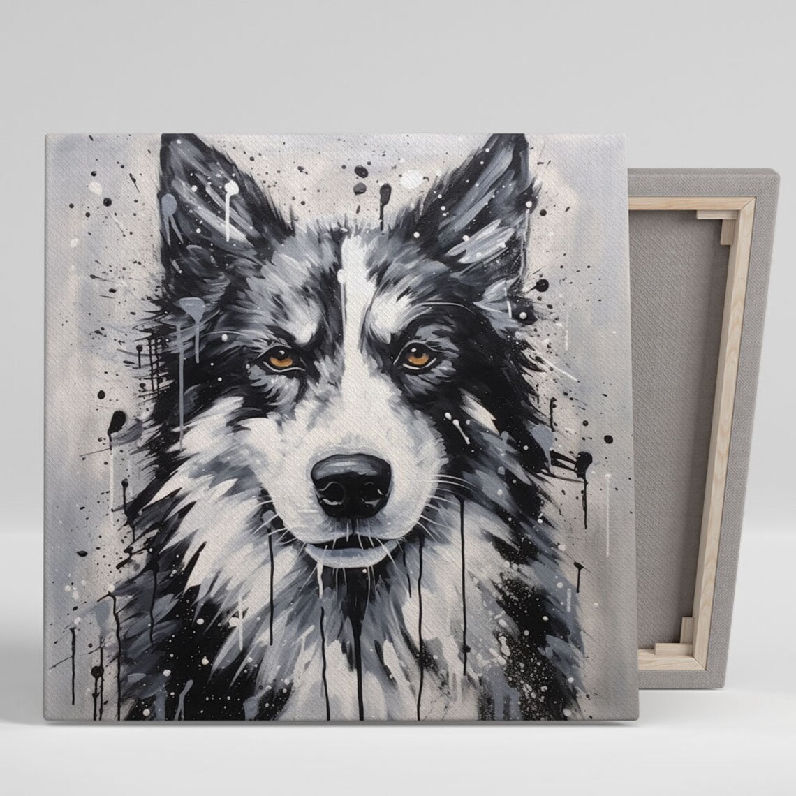 Black and White Husky Art Print, Animal Lover Decor