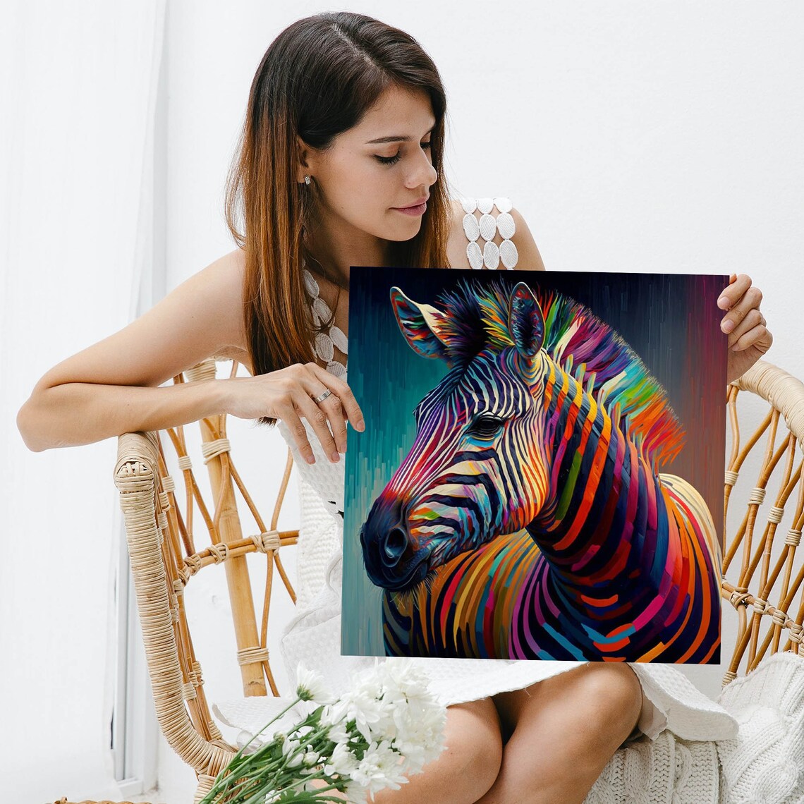 Abstract Zebra Wall Art, Modern Animal Art Print - Image 5