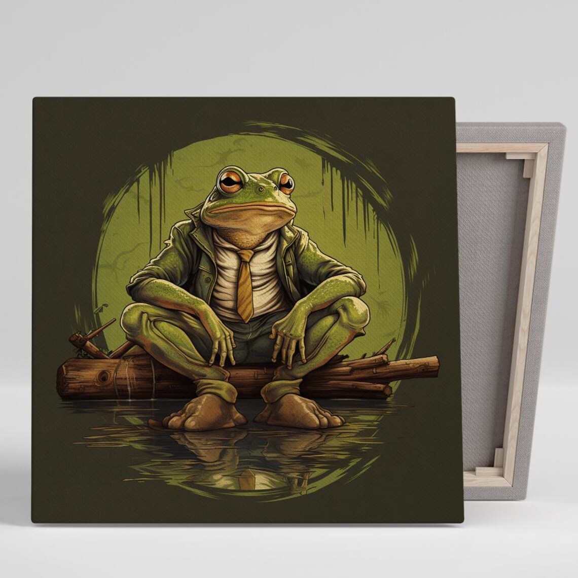 Executive Amphibian Whimsical Animal Art Print