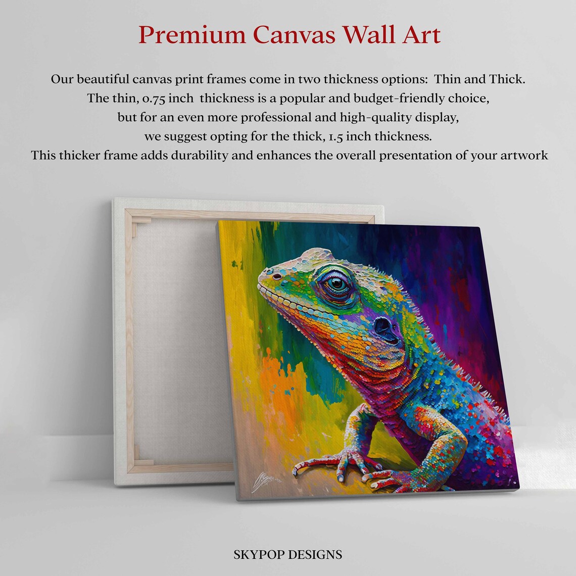 Colorful Lizard Wall Art Print, Exotic Decor - Image 2