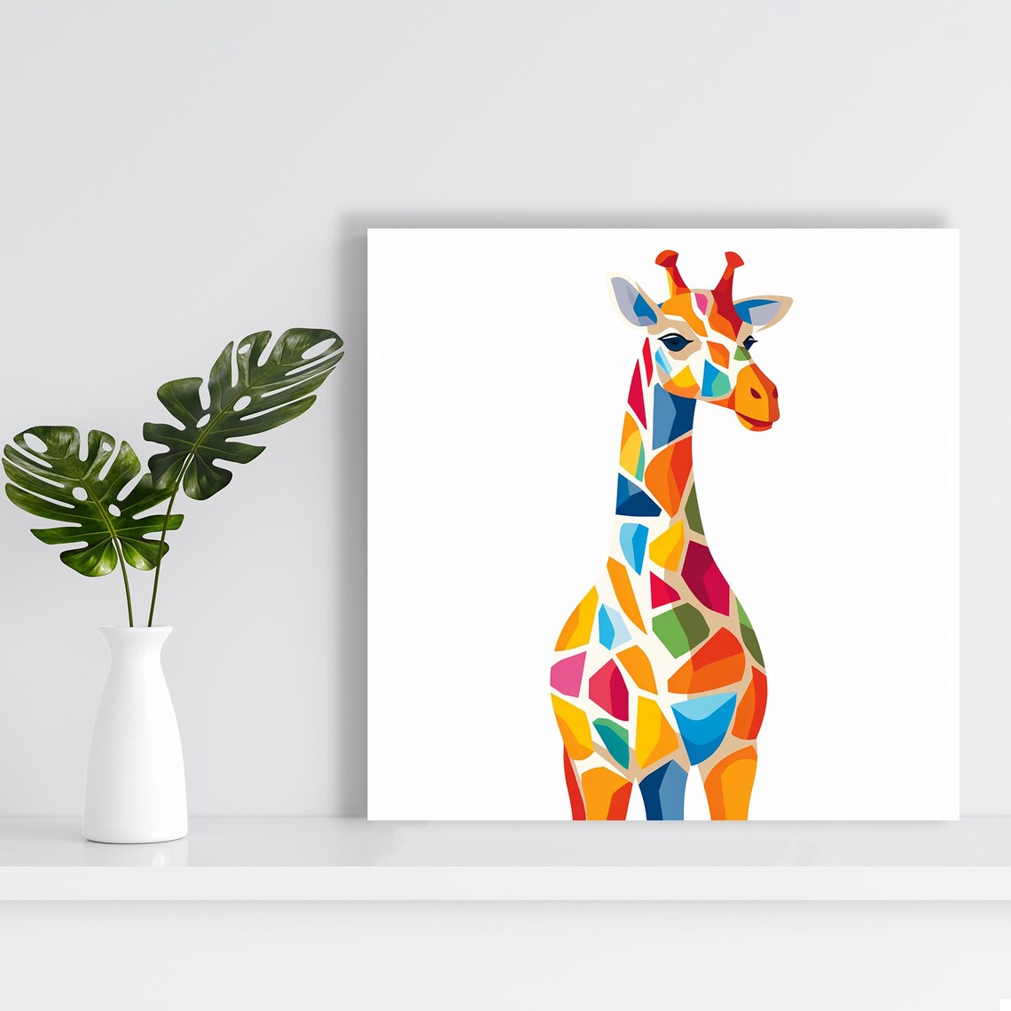 Giraffe Abstract Animal Wall Art Print, Minimalist Boho - Image 2