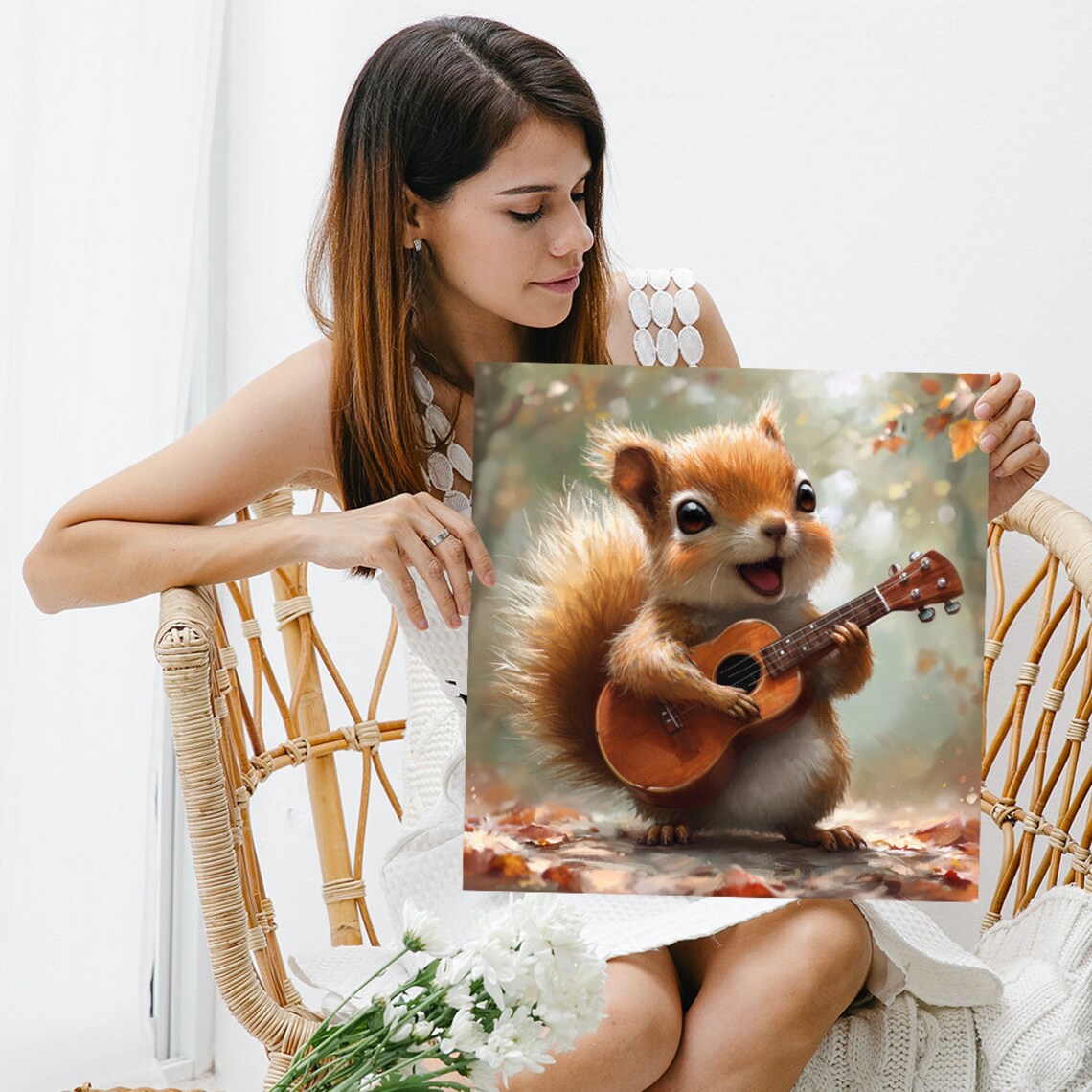 Squirrel Wall Art Poster, Whimsical Nature Decor - Image 3