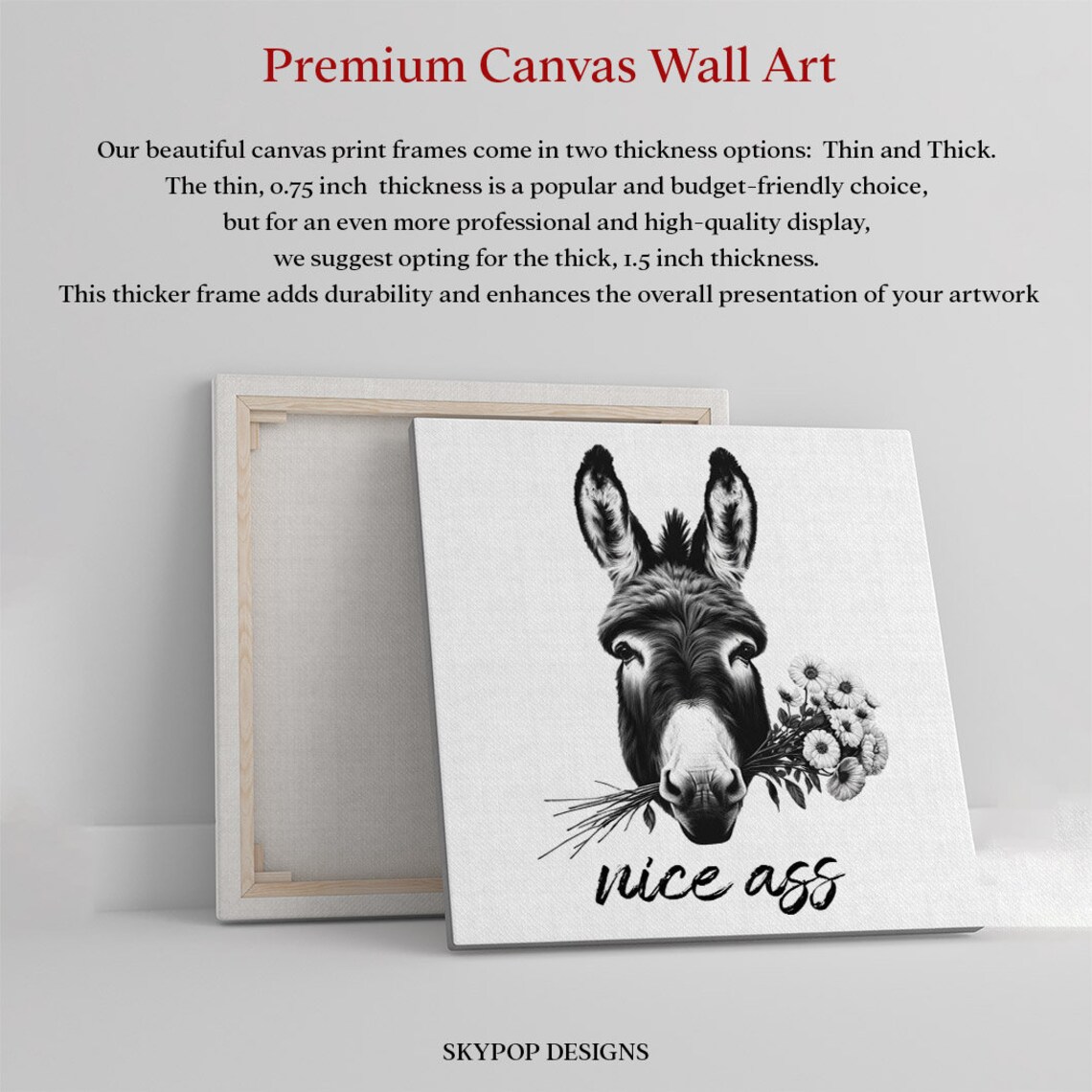 Donkey Modern Decor Poster, Bathroom Wall Art - Image 2