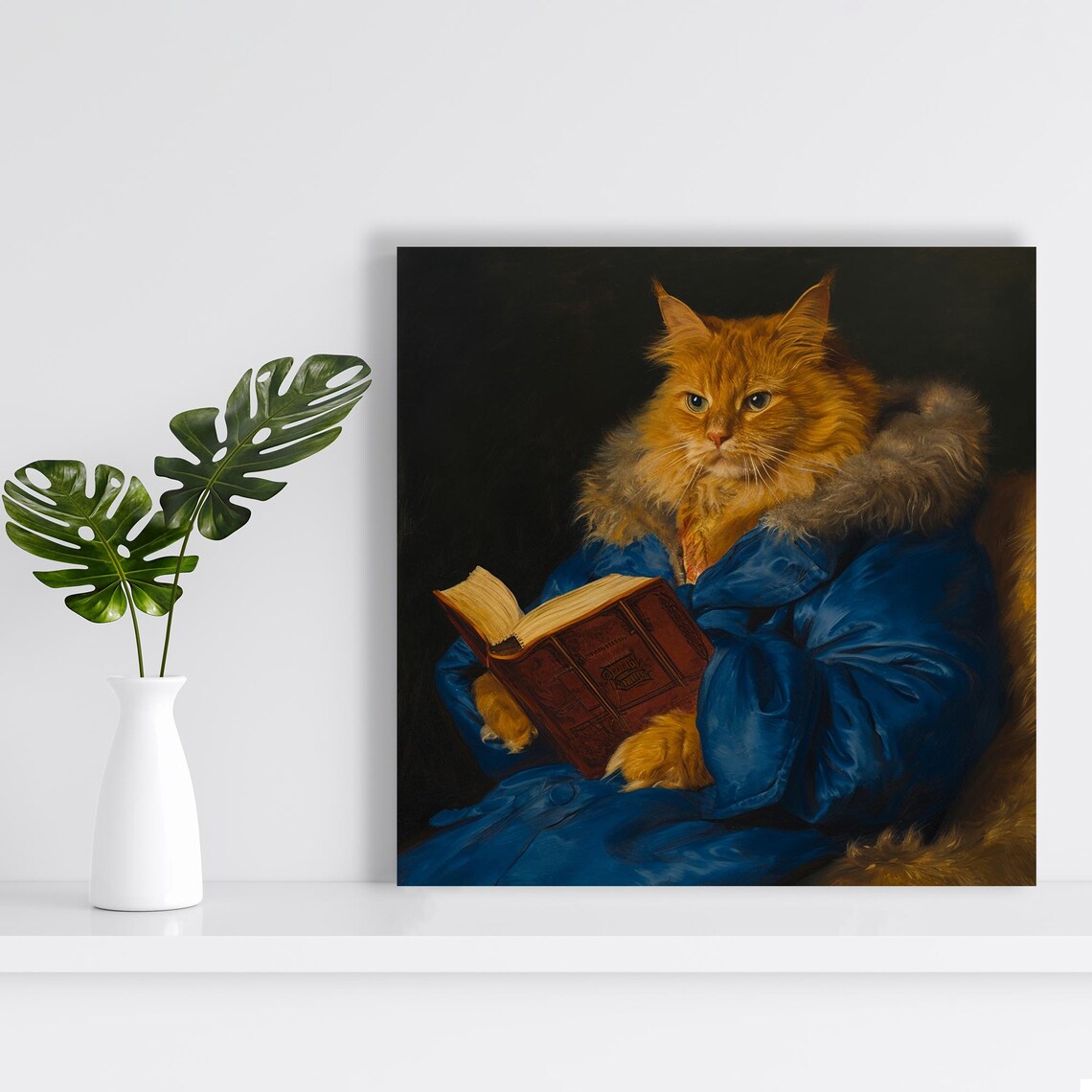 Cat Literature Poster, Classic Whimsical Decor - Image 2