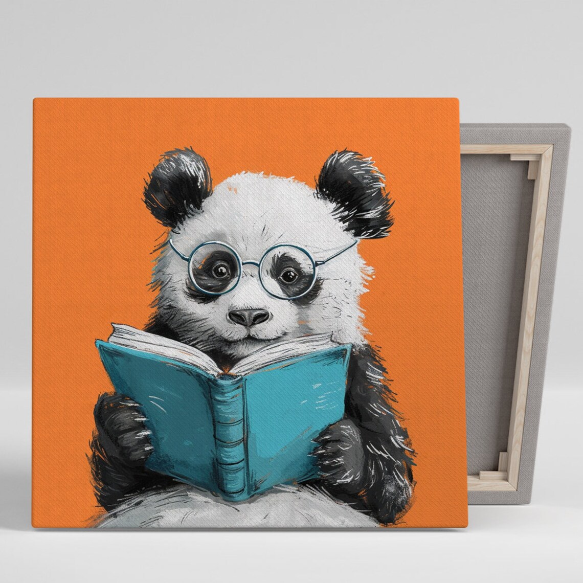 Pandas Whimsical Animal Decor, Office Wall Art Print