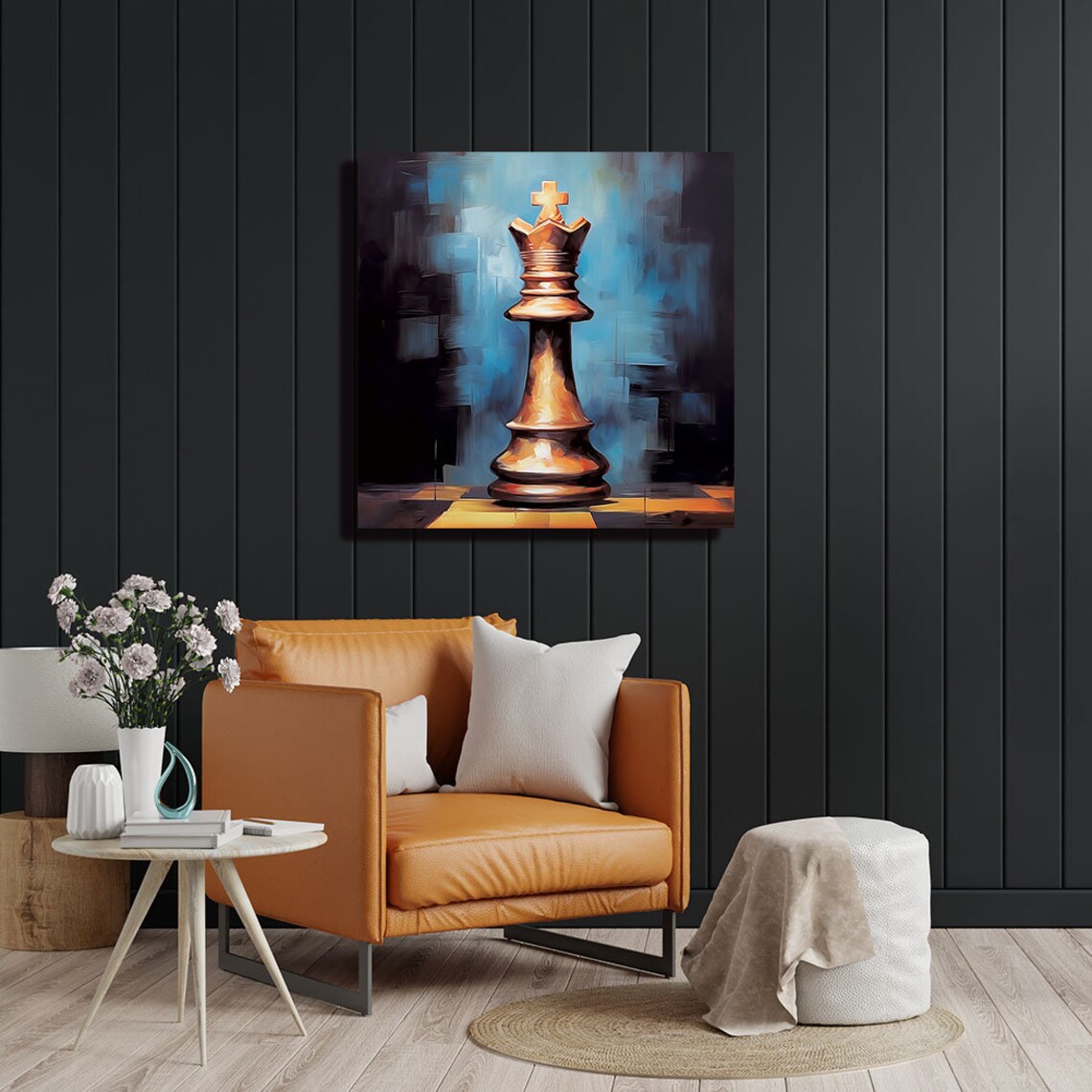 Abstract Chess Art, Contemporary Game Decor Poster - Image 2