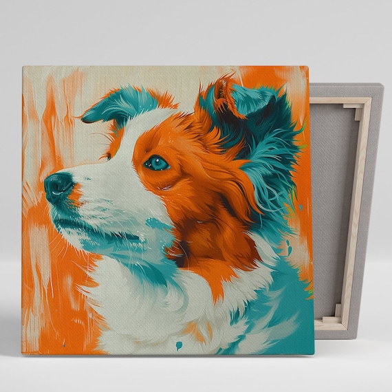 Border Collie Contemporary Decor Wall Art Print