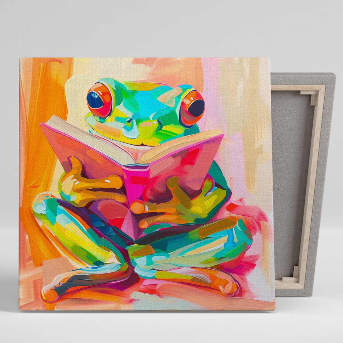 Whimsical Frog Abstraction Bohemian Poster