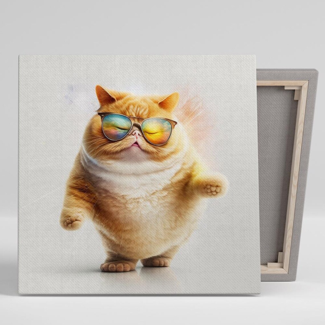 Cool Cat Sunglasses Whimsical Animal Art Print